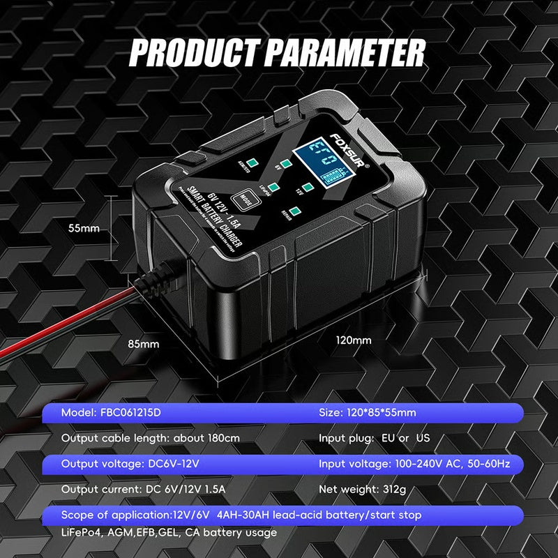 🛡6V/12V Automatic Intelligent Recognition