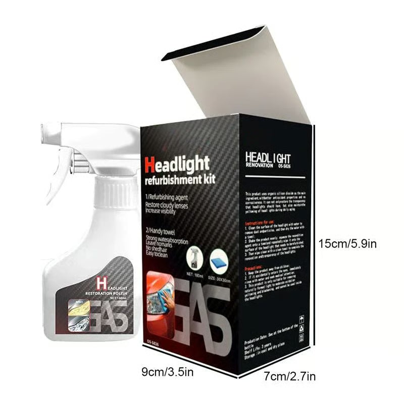 🔥Automotive Headlamp Refurbisher & Crystallization Coating Agent Kit🚗✨