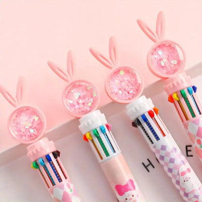 10 Color Cartoon Rabbit Pens🐰
