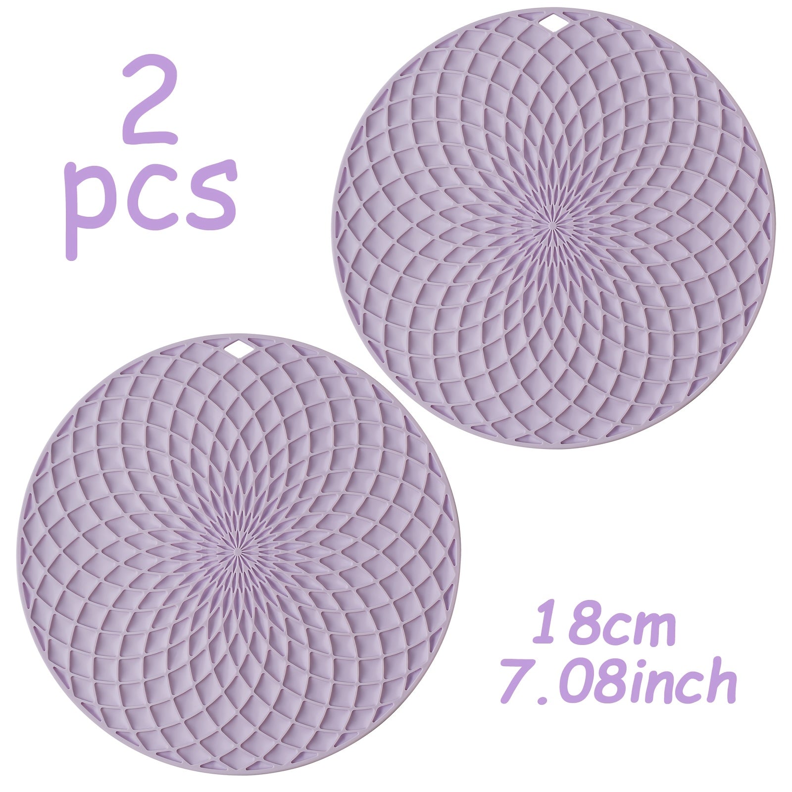 2pcs Macaron Color Multifunctional Silicone Mat | Heat Resistant & Non-Slip | Cup Coaster\u002FPot Holder\u002FTable Placemat\u002FPicnic Mat | Brand: TIGERPOWER