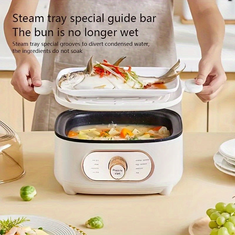 2-Tier Multifunctional Electric Steamer & Hot Pot 2-in-1(Note:stainless Steel Steaming Rack Version Is Currently Sold Out. We Will Ship The PP Steaming Rack Version Instead. Please Make Your Purchase Decision Accordingly)