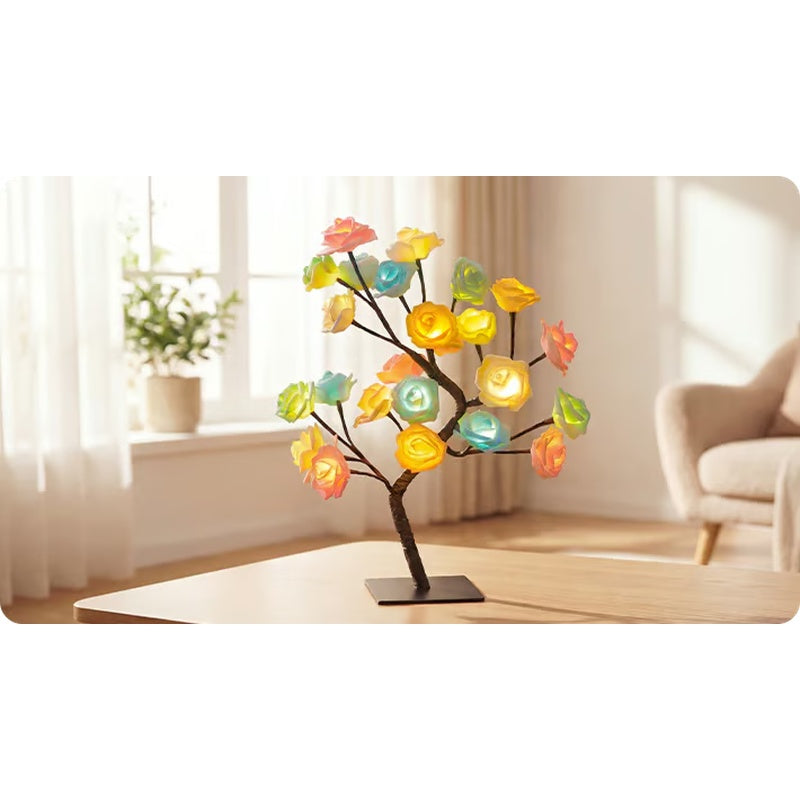 📢📢50% OFF！！⏰🌹Rose Flower Design Tree Night Light🌟