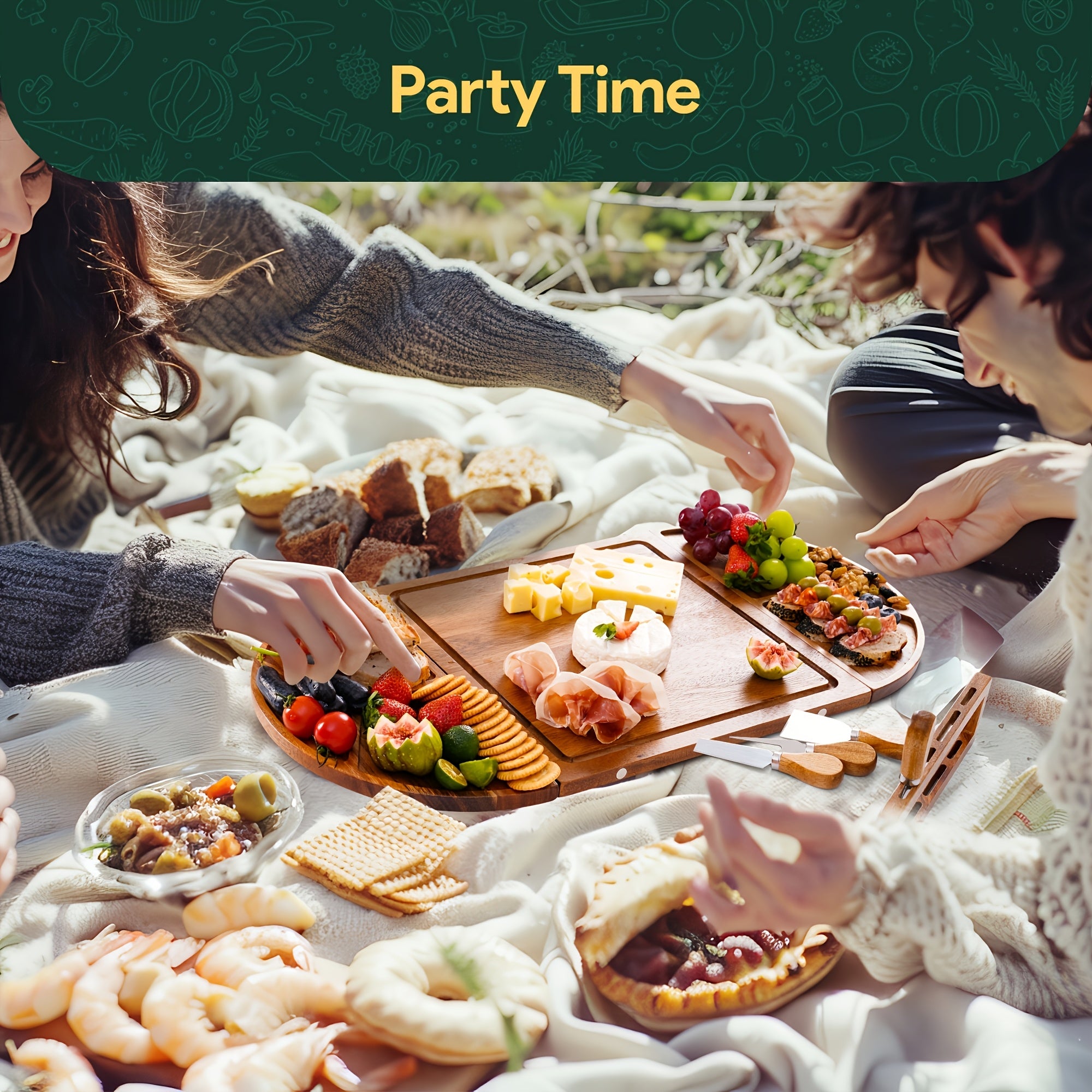 Bamboo Cheese Board, Creative Cheese Board, Tableware Set Cheese Tray Wooden Cutting Board Cutting Board Cheese Cutting Board Bamboo Wooden Plate Kitchenware for Kitchen Kitchen Utensils Christmas Kitchen Accessories