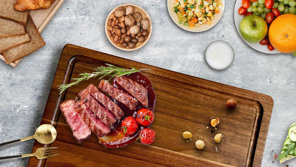 1pc Personalized Pizza Board, Solid Wood Double-Sided Chopping Board, BBQ Cutting Board, Food, Vegetables, Fruits, Steak and Meat Cutting Board, Customized Boyfriend Gift, Father'S Day Gift for Men, Thanksgiving\u002FChristmas\u002FBirthday Gift