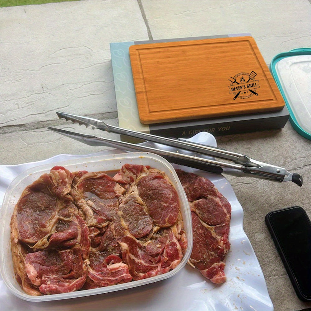 1pc Personalized Pizza Board, Solid Wood Double-Sided Chopping Board, BBQ Cutting Board, Food, Vegetables, Fruits, Steak and Meat Cutting Board, Customized Boyfriend Gift, Father'S Day Gift for Men, Thanksgiving\u002FChristmas\u002FBirthday Gift