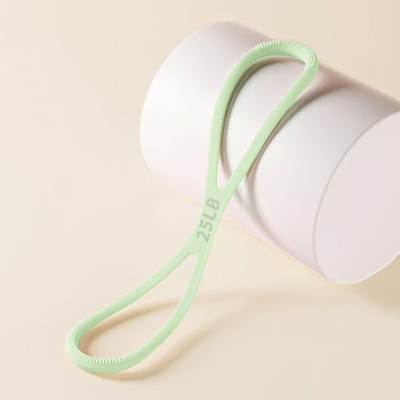 8-Shaped Silicone Resistance Band with Massage Grip