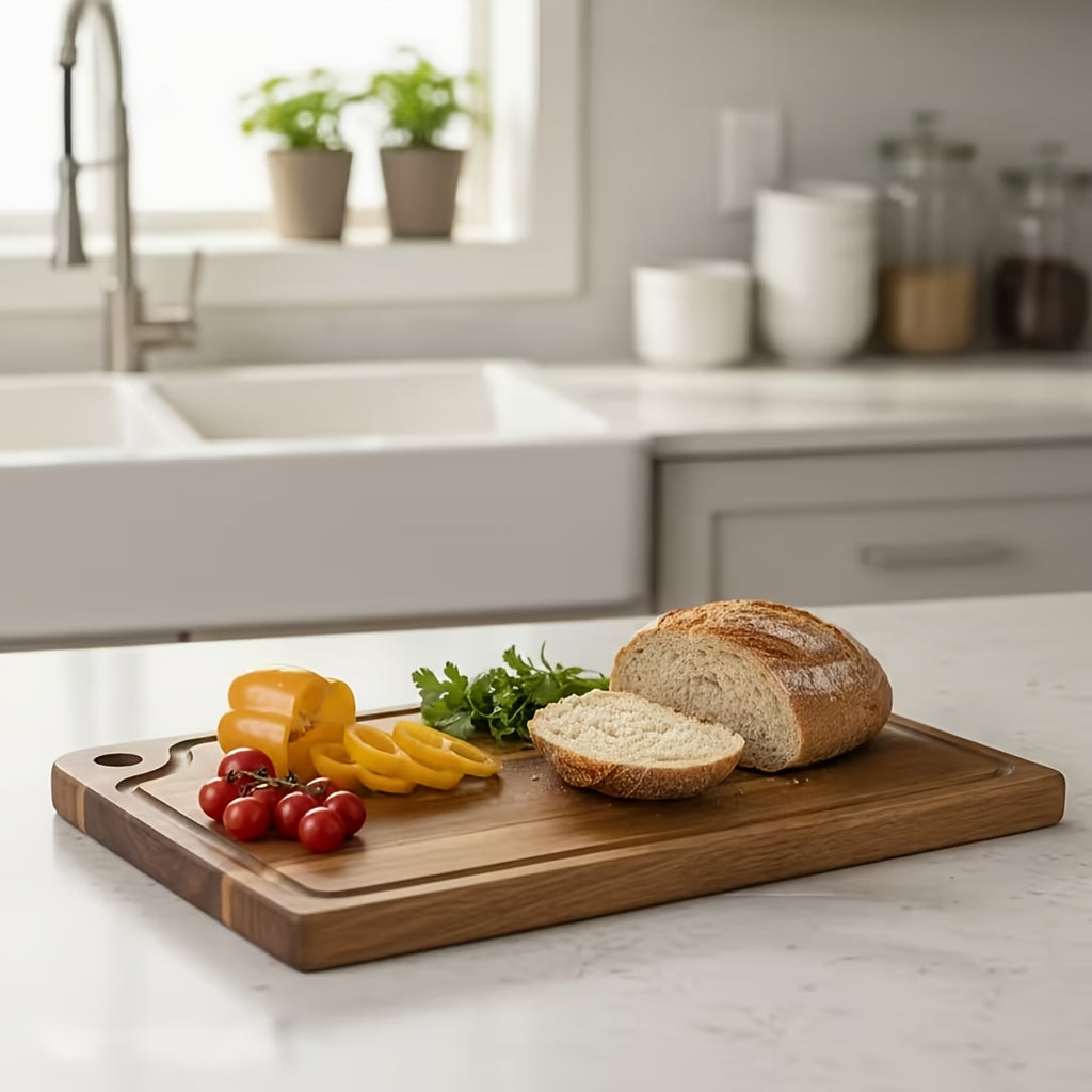 3pcs Wooden Cutting Boards Set | -Grade, Multi-Functional with Juice Groove Design, Ideal for Meat, Bread, Cheese, Fruits, Vegetables | Great for Christmas, Easter, Hanukkah, Thanksgiving