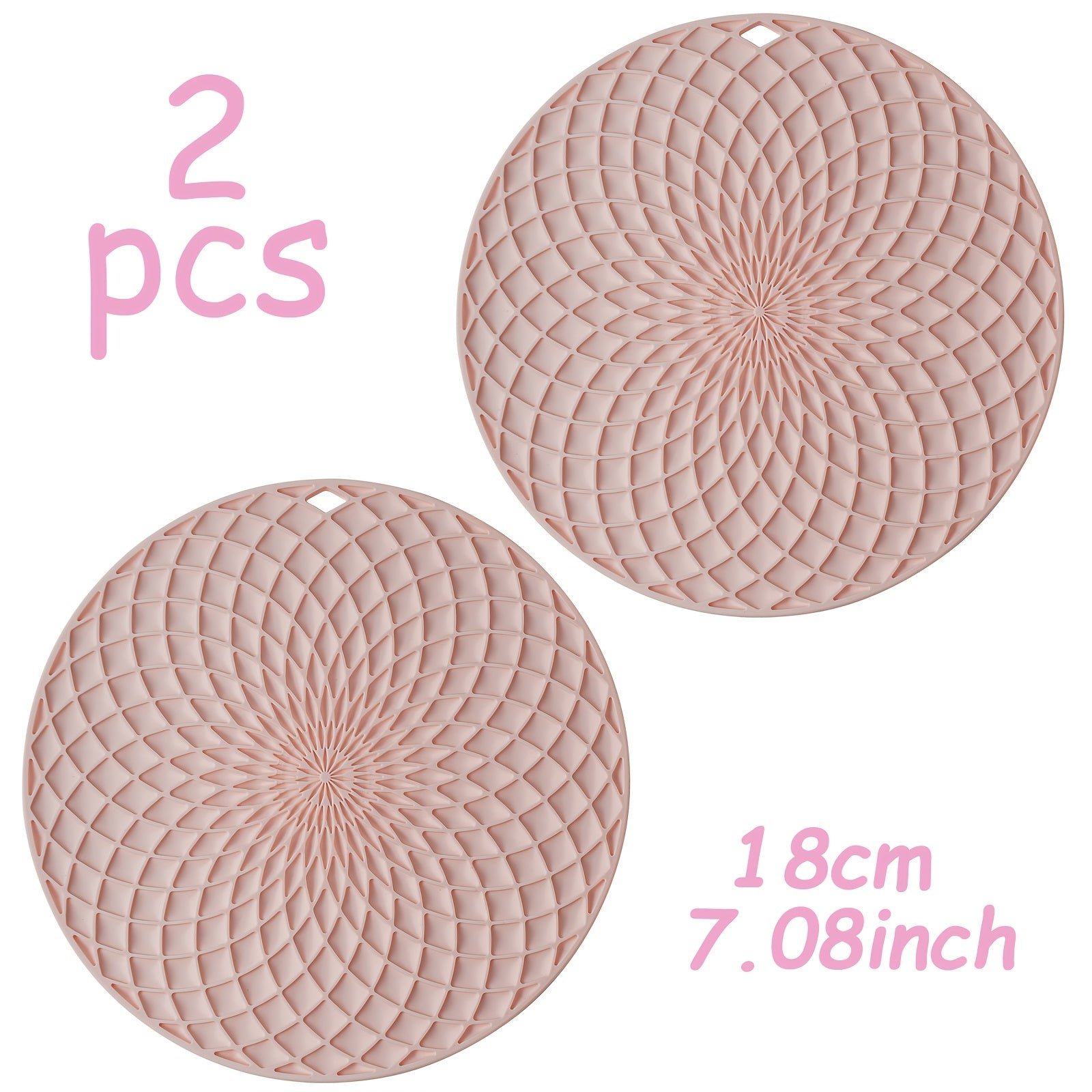 2pcs Macaron Color Multifunctional Silicone Mat | Heat Resistant & Non-Slip | Cup Coaster\u002FPot Holder\u002FTable Placemat\u002FPicnic Mat | Brand: TIGERPOWER