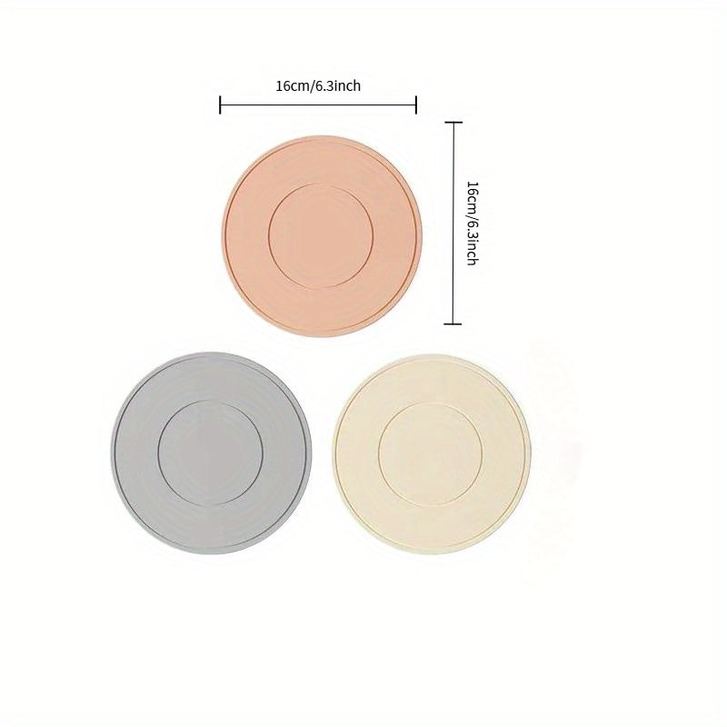 3pcs Colored Thickened Light Luxury Soft Rubber | Thermal Insulation Mat, Placemat, Pot Mat, Coaster, Kitchen Casserole, Anti-Scalding Table Mat, Household High Temperature Resistance
