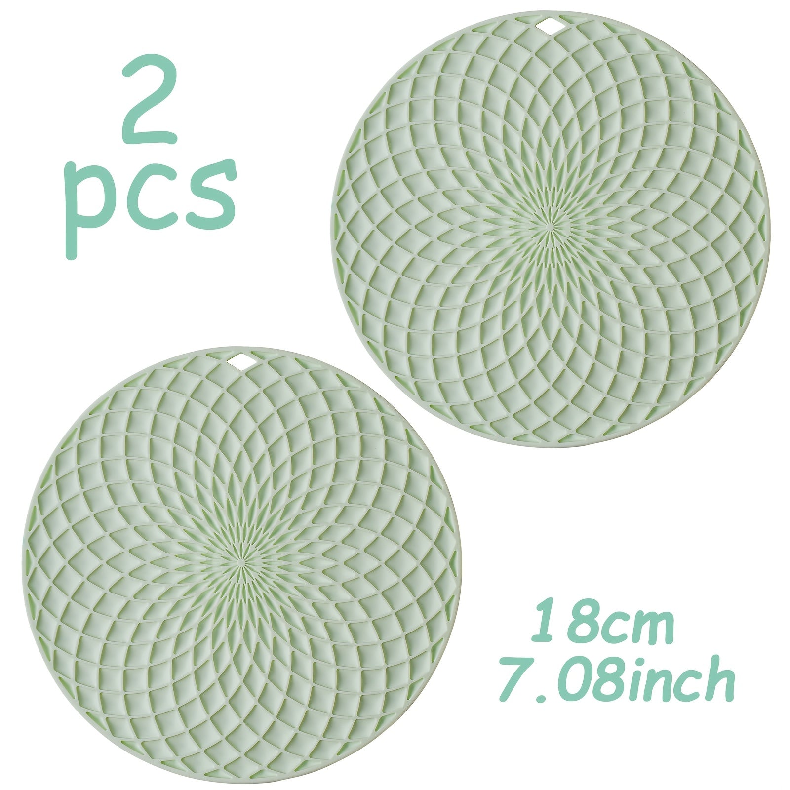 2pcs Macaron Color Multifunctional Silicone Mat | Heat Resistant & Non-Slip | Cup Coaster\u002FPot Holder\u002FTable Placemat\u002FPicnic Mat | Brand: TIGERPOWER