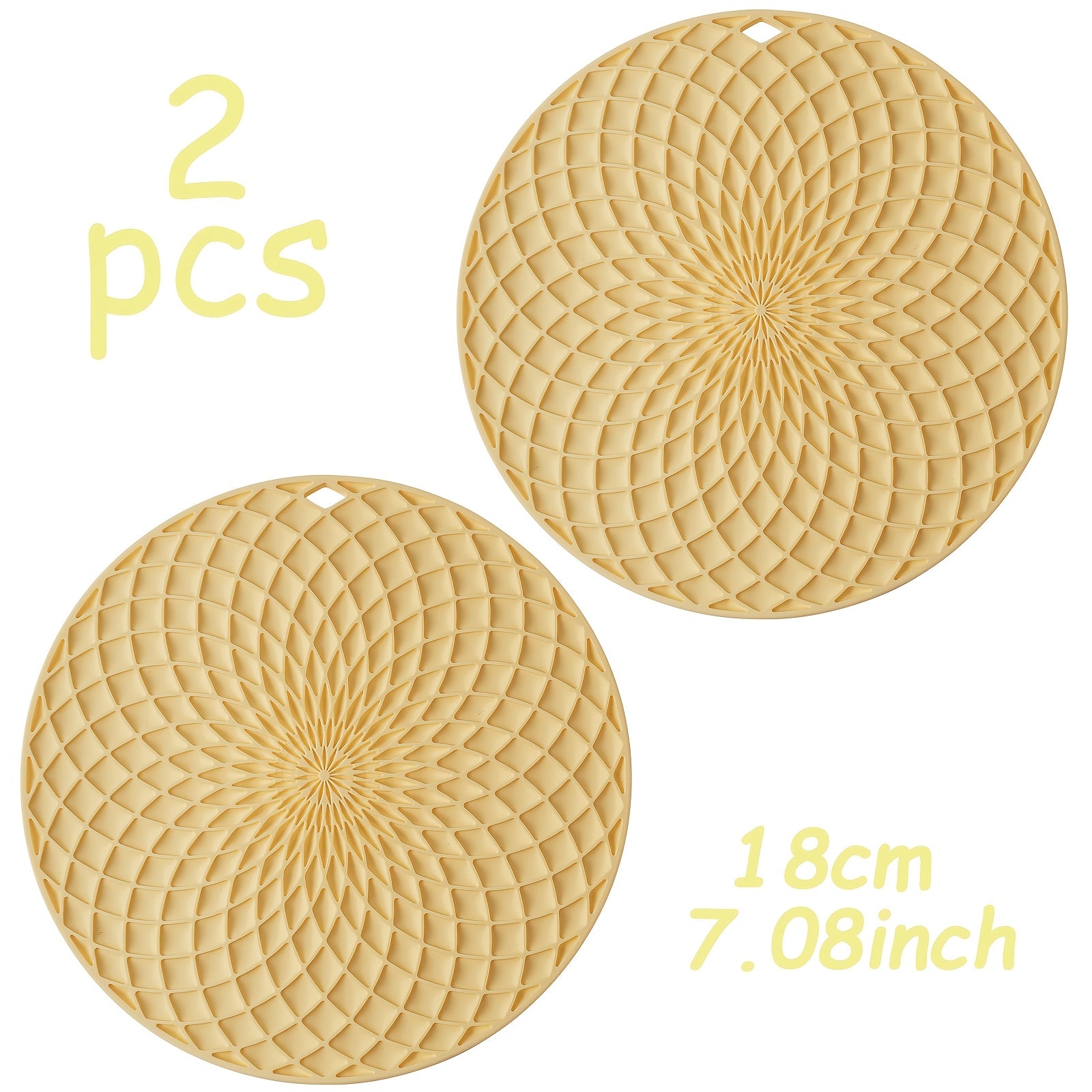 2pcs Macaron Color Multifunctional Silicone Mat | Heat Resistant & Non-Slip | Cup Coaster\u002FPot Holder\u002FTable Placemat\u002FPicnic Mat | Brand: TIGERPOWER