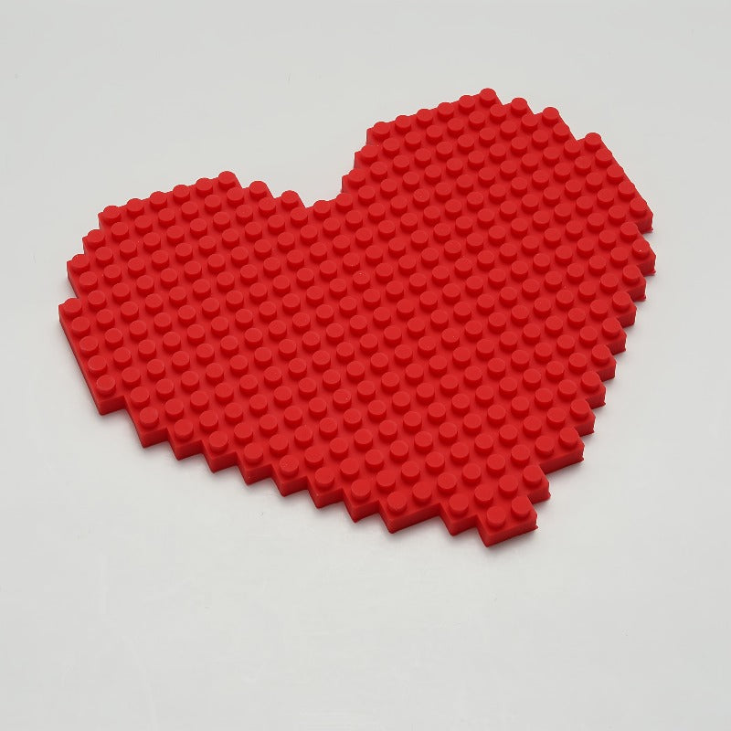 1pc Thickened Non-Slip Silicone Insulation Coaster & Pot Holder - Waffle & Heart Pattern Heatproof Pads, Square Kitchen Stove Burn for Hot Pots, Pans, Dishes ( for \u002F \u002F Metal)