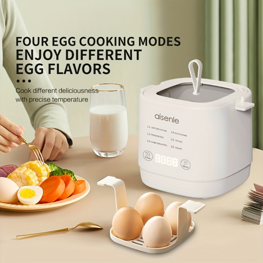 Multifunctional Electric Steamer with US Plug • Automatic Shut-Off Function • Compact Breakfast Appliance for Steaming Eggs