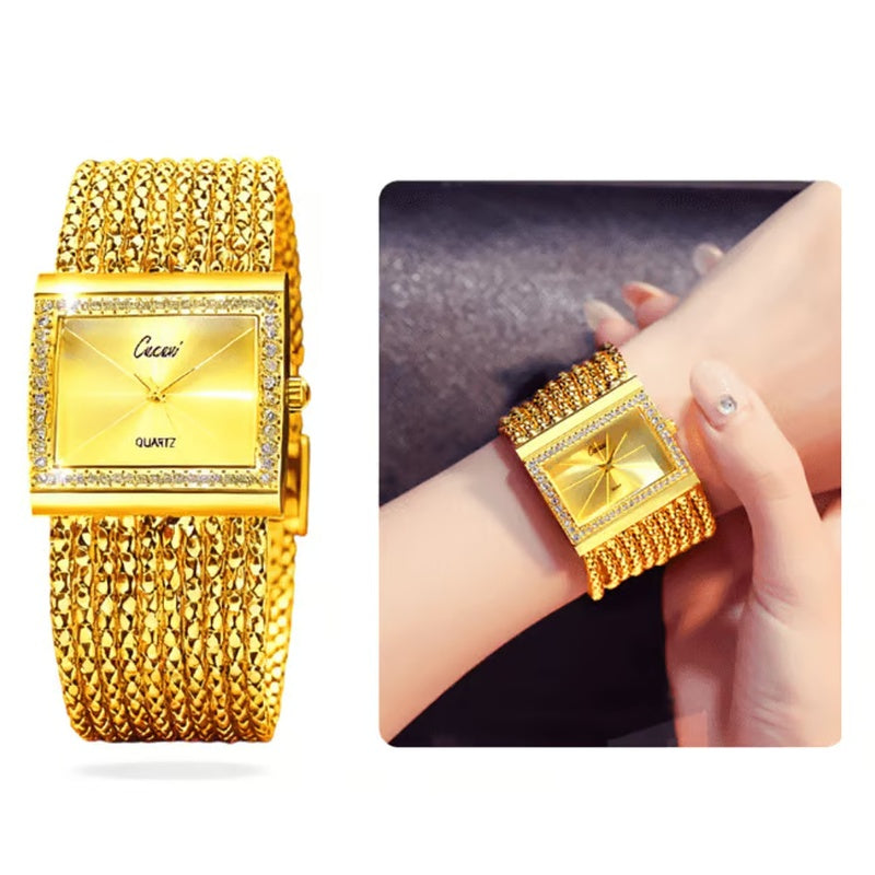 🎄🎁Christmas Special Offer: 50% OFF💥Ladies Rhinestone Quartz Square Watch