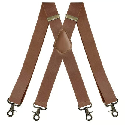 💼 Comfortable 4‑Clip Work Suspenders for Men