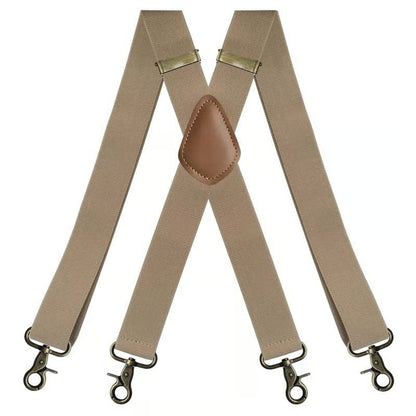 💼 Comfortable 4‑Clip Work Suspenders for Men