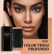Concealer stick foundation, double-ended with built-in brush, moisturizing and lightweight