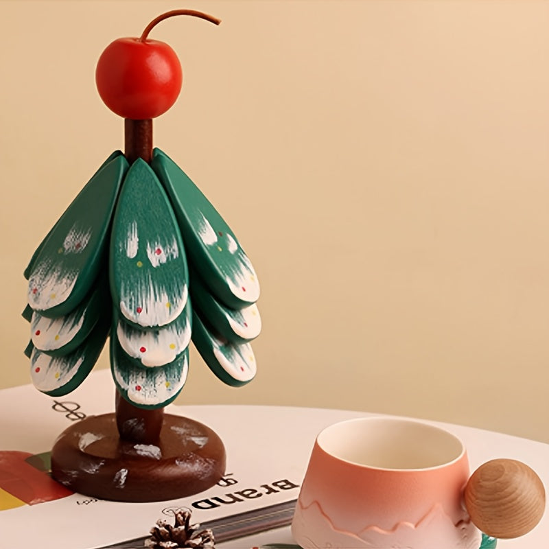 3-Pack Wooden Tree Tripod Trivet - Heat-Resistant Pot Holder, Durable Kitchen Accessory For Hot Dishes, Teapots, Jewelry Display. Solid Wood Design With Sturdy Base. Ideal For Home, Restaurant, Or As Decorative Ornament For Christmas Trees.