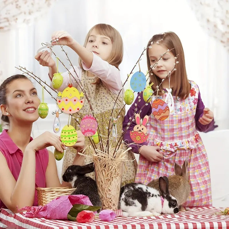 DlY Easter Wood Egg Slices