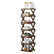 Durable Foldable Bamboo Shoe Rack