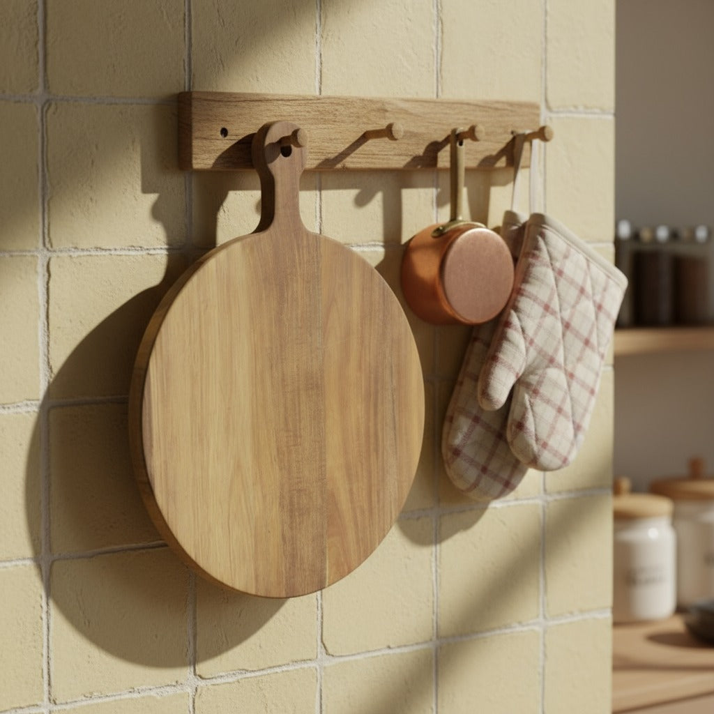 15-Inch Thick Acacia Wood Cutting Board With Handle | Natural Wood Grain, Ideal For Cheese, Deli Meats, Bread, And Fruit | Essential For Holiday Kitchen And Dining (Christmas, Thanksgiving, Valentine'S Day)