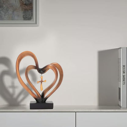 🔥 Easter Jesus Entwined Hearts Cross💞