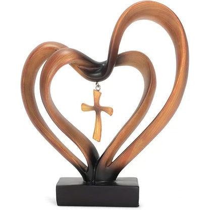 🔥 Easter Jesus Entwined Hearts Cross💞
