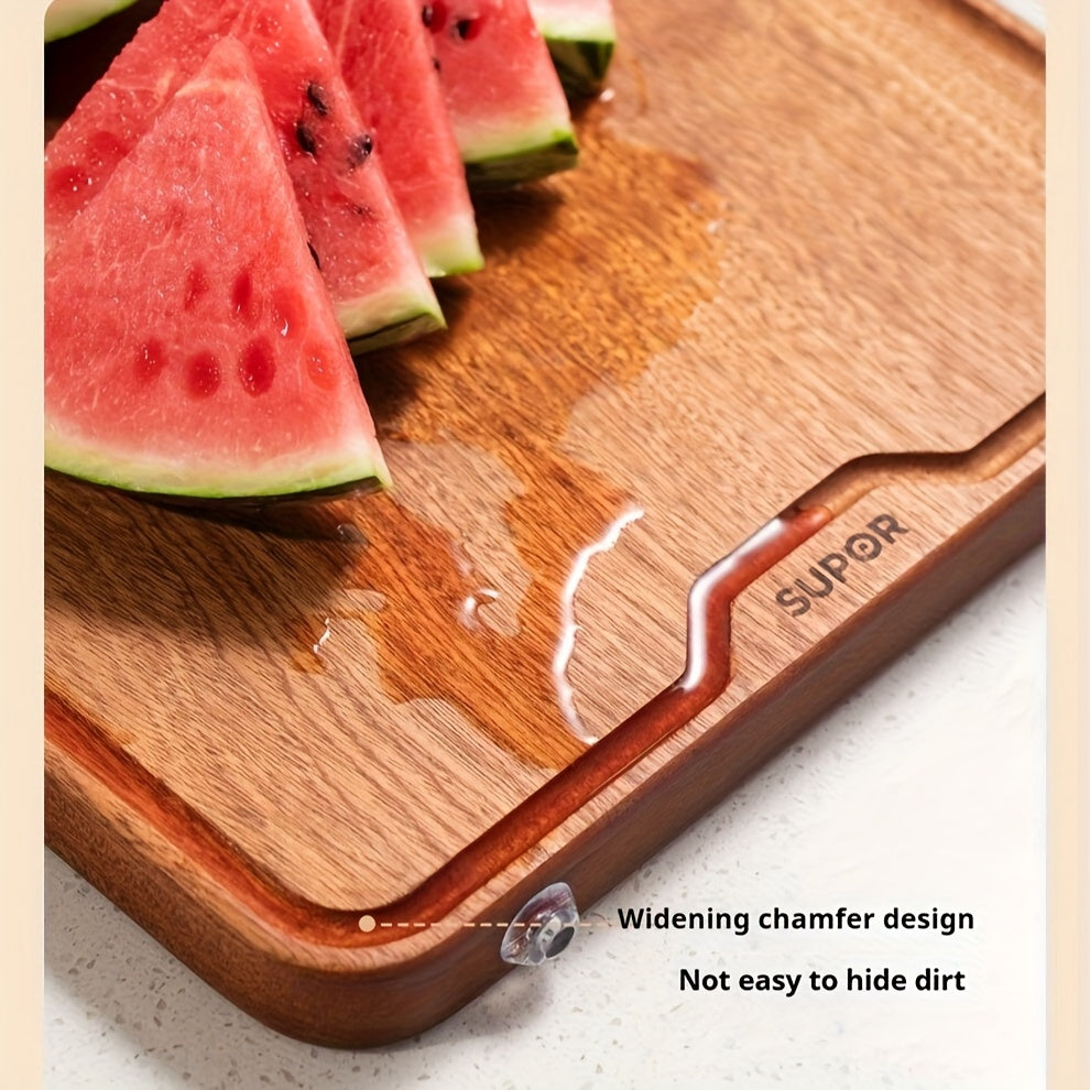 SUPOR Ebony Chopping BoardThickened Natural Wood Chopping BoardCan be Chopped Bone Solid Wood BoardDomestic Rolling BoardCutting Board 34cm W342425AB1