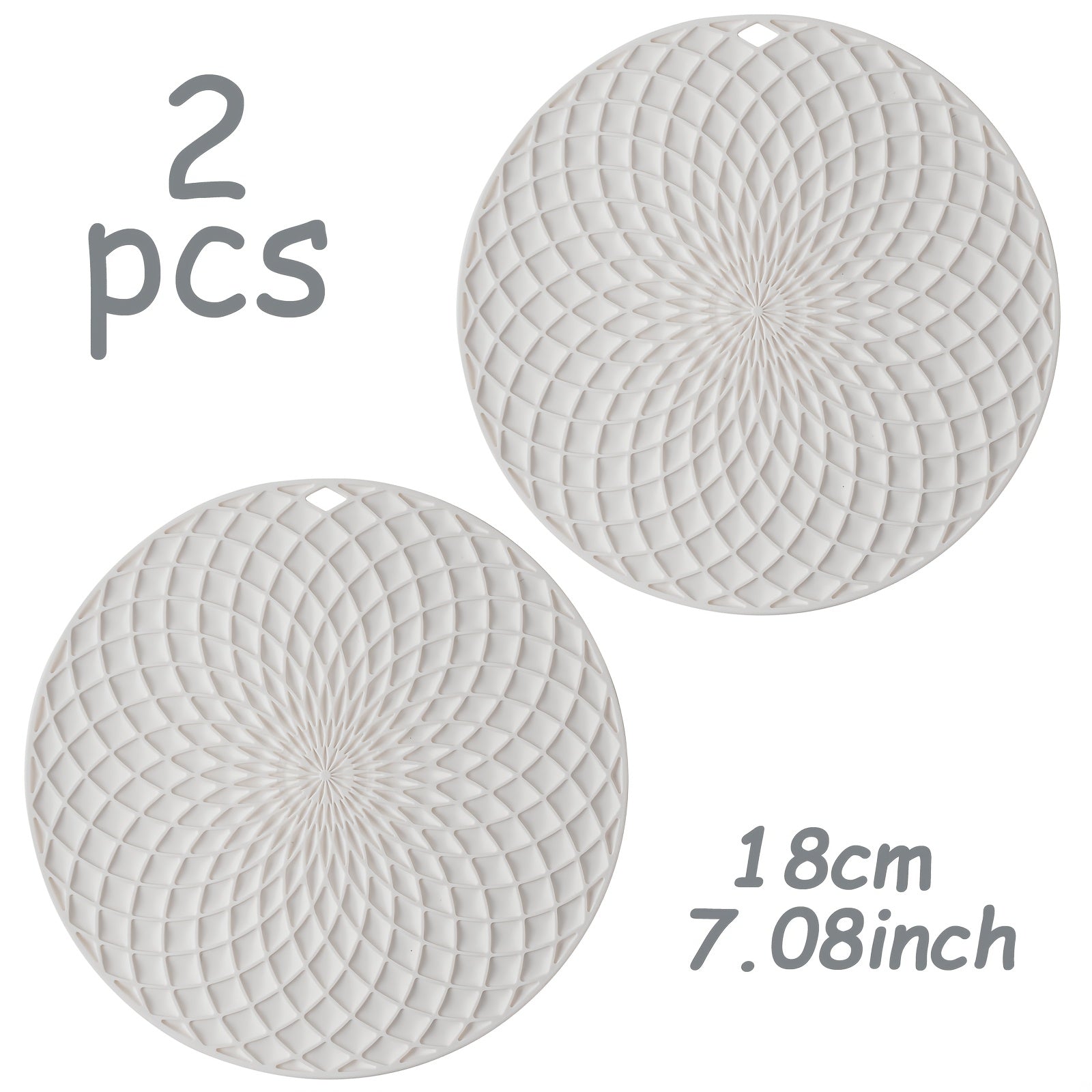 2pcs Macaron Color Multifunctional Silicone Mat | Heat Resistant & Non-Slip | Cup Coaster\u002FPot Holder\u002FTable Placemat\u002FPicnic Mat | Brand: TIGERPOWER