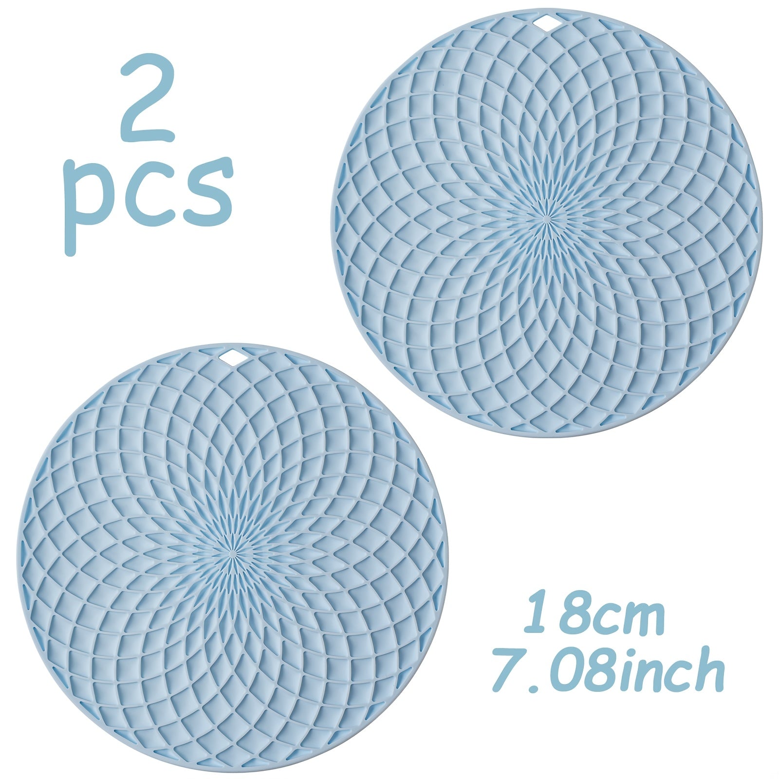 2pcs Macaron Color Multifunctional Silicone Mat | Heat Resistant & Non-Slip | Cup Coaster\u002FPot Holder\u002FTable Placemat\u002FPicnic Mat | Brand: TIGERPOWER