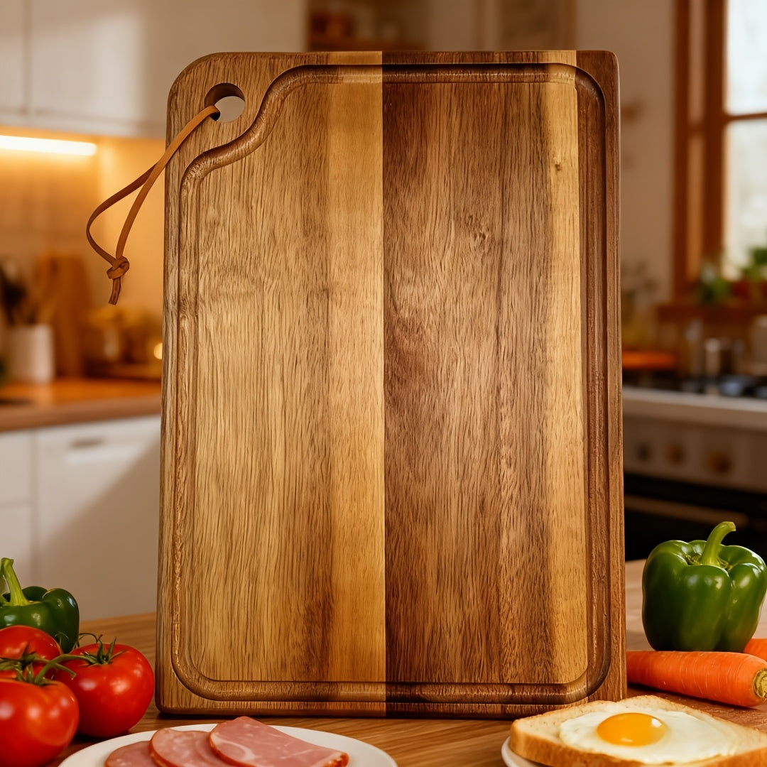 3pcs Wooden Cutting Boards Set | -Grade, Multi-Functional with Juice Groove Design, Ideal for Meat, Bread, Cheese, Fruits, Vegetables | Great for Christmas, Easter, Hanukkah, Thanksgiving