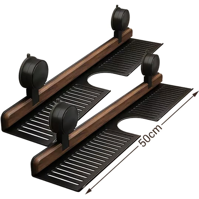 🔥Hot selling💥 Walnut Bathroom, Kitchen Suction Cup Shelf