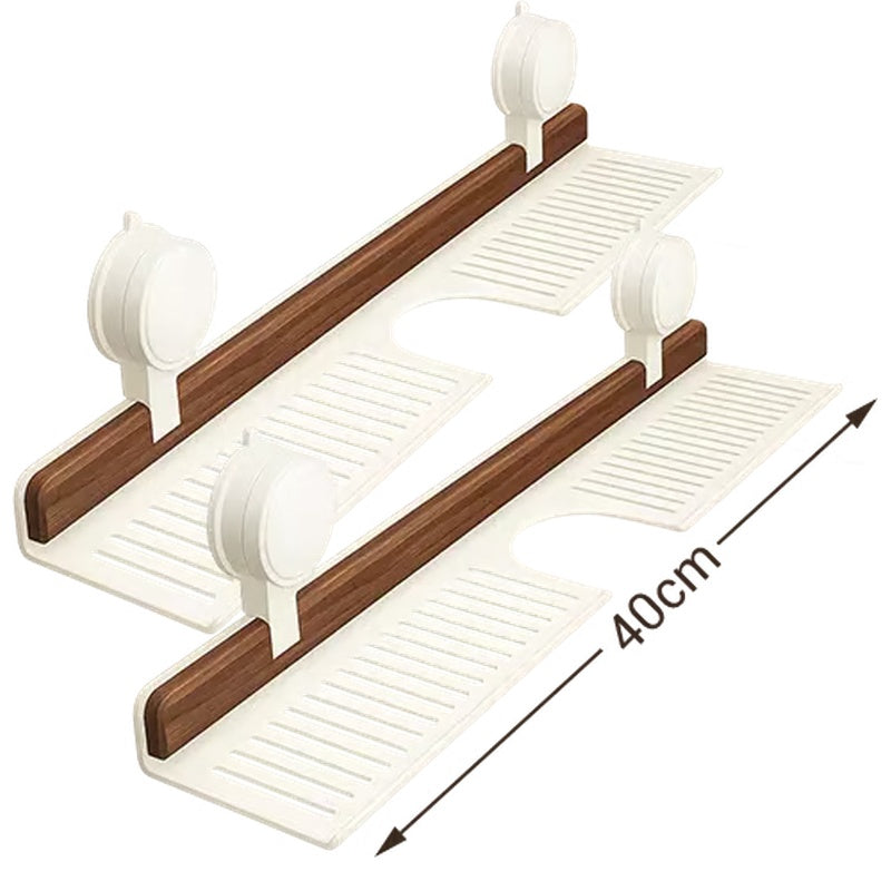 🔥Hot selling💥 Walnut Bathroom, Kitchen Suction Cup Shelf