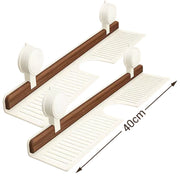 🔥Hot selling💥 Walnut Bathroom, Kitchen Suction Cup Shelf