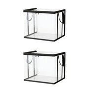 Large Clear Thick Plastic Storage Box with Hinged Lid