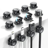 Self-Adhesive Magnetic Desktop Cable Management Clips Style 1