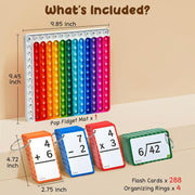 Math Fidget Toy, Math Game with Addition,Subtraction,Multiplication,Division Flash Cards or Time Table(Using age: 3+)