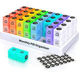 Monthly AM/PM Pill Organizer - Twice-a-Day Medicine&Vitamin Storage with Style 3