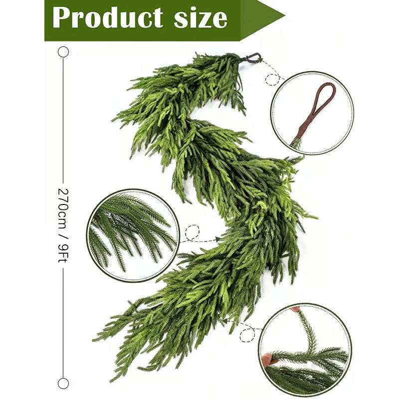 ✨Natural Christmas Greenery - Norfolk Pine Garland🌲