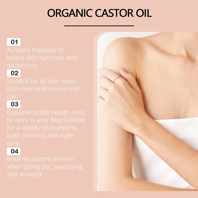Organic Golden Castor Oil Roll-On with Rose Quartz