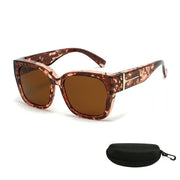 Polarized Square Sunglasses with Wrap-Around Design