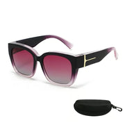 Polarized Square Sunglasses with Wrap-Around Design